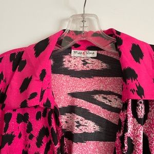 Pink/black leopard blouse